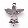 Long-Lasting Plated Brass Micro Pave Cubic Zirconia Links ZIRC-S053-17B-2