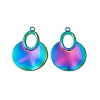 Ion Plating(IP) 304 Stainless Steel Big Pendants STAS-B031-34R-2