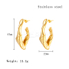 304 Stainless Steel Twist Teardrop Stud Earrings LM6683-1-1
