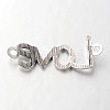 Tibetan Style Alloy Word Love Links connectors TIBE-Q035-009AS-NR-2