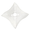 Rhombus 201 Stainless Steel Connector Charms/Links STAS-D386-02P-1