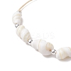 Adjustable Natural Shell Braided Beads Bracelets for Women BJEW-JB10978-4