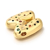 Brass Cubic Zirconia Pendants KK-M295-13G-M-2