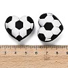 Football Theme Silicone Beads SIL-B081-01B-3