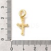 Brass Micro Pave Clear Cubic Zirconia European Dangle Charms KK-C113-13A-G-3