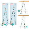 Acrylic Beaded Knitting Row Counter Chains HJEW-NB00168-1
