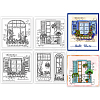 4Pcs 4 Styles PVC Stamp DIY-WH0487-0017-1
