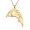 304 Stainless Steel Pendant Necklaces NJEW-T018-17G-4