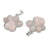 Natural Rose Quartz Pendants G-B194-02P-08-2