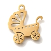 201 Stainless Steel Pendants STAS-R136-27G-1