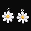 Opaque Resin Pendants RESI-WH0037-01B-3