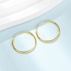 925 Sterling Silver Huggie Hoop Earrings EJEW-C179-05A-G-2