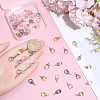 50Pcs 2 Styles Transparent Glass Charms PALLOY-BM00028-3