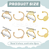 24Pcs 4 Styles Adjustable 304 Stainless Steel Finger Rings Components STAS-PH0006-11-2
