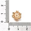 Rack Plating Brass Micro Pave Clear Cubic Zirconia Bead Caps KK-H508-25A-KCG-3