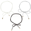 3Pcs 3 Colors Imitation Leather Braided Wrap Chain Belts AJEW-GF0011-99-1