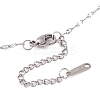 Non-Tarnish Woven Net/Web with Feather 201 Stainless Steel Boho Pendant Necklaces for Women NJEW-G087-07P-4