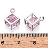 Brass Micro Pave Cubic Zirconia Charms KK-N264-02A-P-3