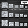 Mandala Style PET Plastic Hollow Out Drawing Painting Stencils Templates DIY-WH20009-11-2