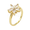 Rack Plating Brass Micro Pave Cubic Zirconia Finger Rings for Women RJEW-M027-01G-02-4