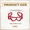 1Pc Hollow Out Heart Alloy Cuff Rings RJEW-LP0002-76-2