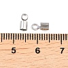 304 Stainless Steel Fold Over Crimp Cord Ends STAS-P434-05D-P-3