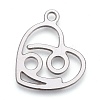 Non-Tarnish 304 Stainless Steel Pendants STAS-M228-A01-01P-1