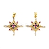 Brass Micro Pave Cubic Zirconia Pendants KK-S526-45G-1
