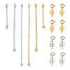 6Pcs Brass Magnetic Clasps with Springs Clasps FIND-YW0007-71G-2