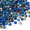 240Pcs 8 Colors Dyed Natural Sesame Jasper/Kiwi Jasper Rondelle Beads G-CD0001-11-4