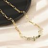 Natural Prehnite Chip Beaded Necklaces NJEW-C070-04G-04-5