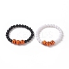 Acrylic Basketball Beaded Stretch Bracelets BJEW-JB09197-1