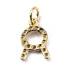 Brass Micro Pave Cubic Zirconia Charms ZIRC-F131-16G-08-2