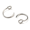 304 Stainless Steel Clip on Nose Ring Findings X-STAS-P326-02P-1