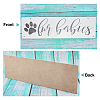 Wooden Paw Print Hanging Sign AJEW-WH0188-49A-5