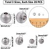 304 Stainless Steel Textured Spacer Beads STAS-UN0005-53-3
