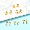 304 Stainless Steel Micro Pave Cubic Zirconia Stud Earrings Kits For Women EJEW-B112-01G-04-2
