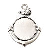 Tibetan Style Zinc Alloy Anchor Pendant Cabochons Settings TIBEP-R334-258AS-RS-1