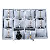 Wood Covered with Velvet Jewelry Bracelet Watch Displays LS-BDIS-F001-01-1