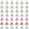 140Pcs 7 Colors Acrylic Lotus Charms FIND-SC0019-60-1