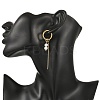 202 Stainless Steel Dangle Huggie Hoop Earrings EJEW-JE07393-2