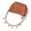 2Pcs Glass Flower & Fruit Bag Decorative Chains AJEW-BA00172-01-3