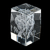 3D Laser Engraving Animal Glass Figurine DJEW-R013-01E-5