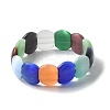 Handmade Lampwork Beaded Stretch Bracelets for Men Women BJEW-G738-01A-06-4