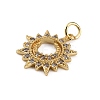 Brass Micro Pave Clear Cubic Zirconia Pendants LS-KK-WH0035-73-3