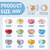 84Pcs 12 Colors Transparent Resin Rondelle European Beads RESI-TA0004-73-4