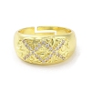 Brass Pave Cubic Zirconia Adjustable Rings RJEW-M170-09G-2