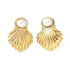 304 Stainless Steel Plastic Pearl Stud Earrings for Women LS-EJEW-Z092-04G-2