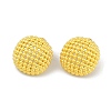 Hollow Half Round Brass Stud Earrings EJEW-Q391-21G-01-2