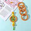 5Pcs Ring Food Grade Eco-Friendly Silicone Focal Beads JX893J-7